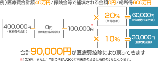 医療費控除金額の計算